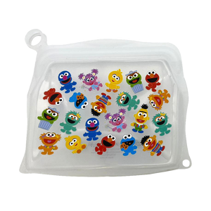 Sesame Street Collage Small Reusable Silicone Bag front