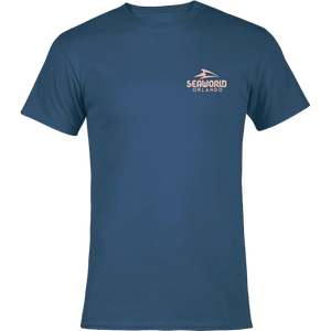  SeaWorld Greetings From Orlando Blue Men's Tee front