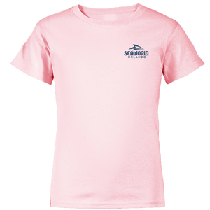 SeaWorld Greetings From Orlando Pink Youth Girl Tee front