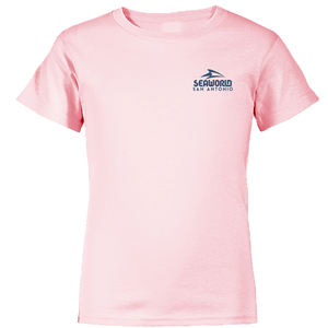 SeaWorld Greetings From San Antonio Pink Youth Girl Tee front